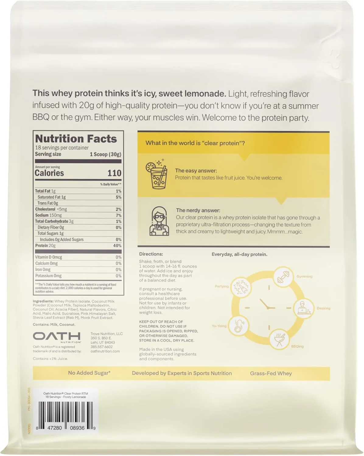 Clear Whey Protein - 18 Servings - Frosty Lemonade