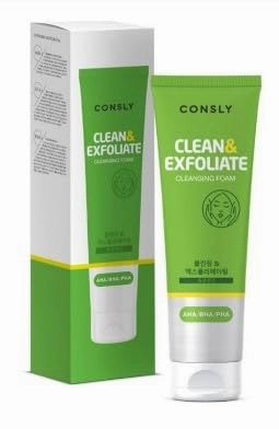 CONSLY_Clean & Exfoliate Cleansing Foam, Gentle Facial Wash for All Skin Types, Deep Cleansing, Exfoliation, Pore Tightening