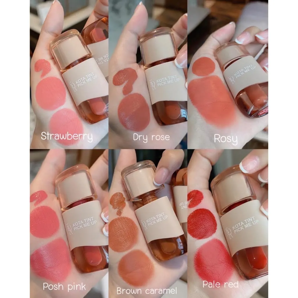 CosmeticsxKota Tint Pick Me Up Semi-Velvet Matte Lipstick, 6 Shades (01.dry rose, 2.5ml)