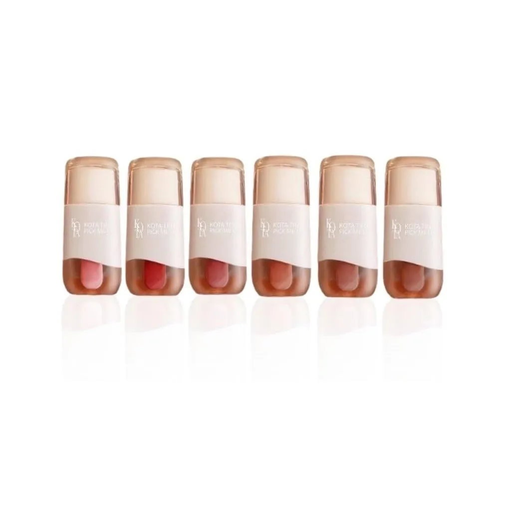 CosmeticsxKota Tint Pick Me Up Semi-Velvet Matte Lipstick, 6 Shades (01.dry rose, 2.5ml)