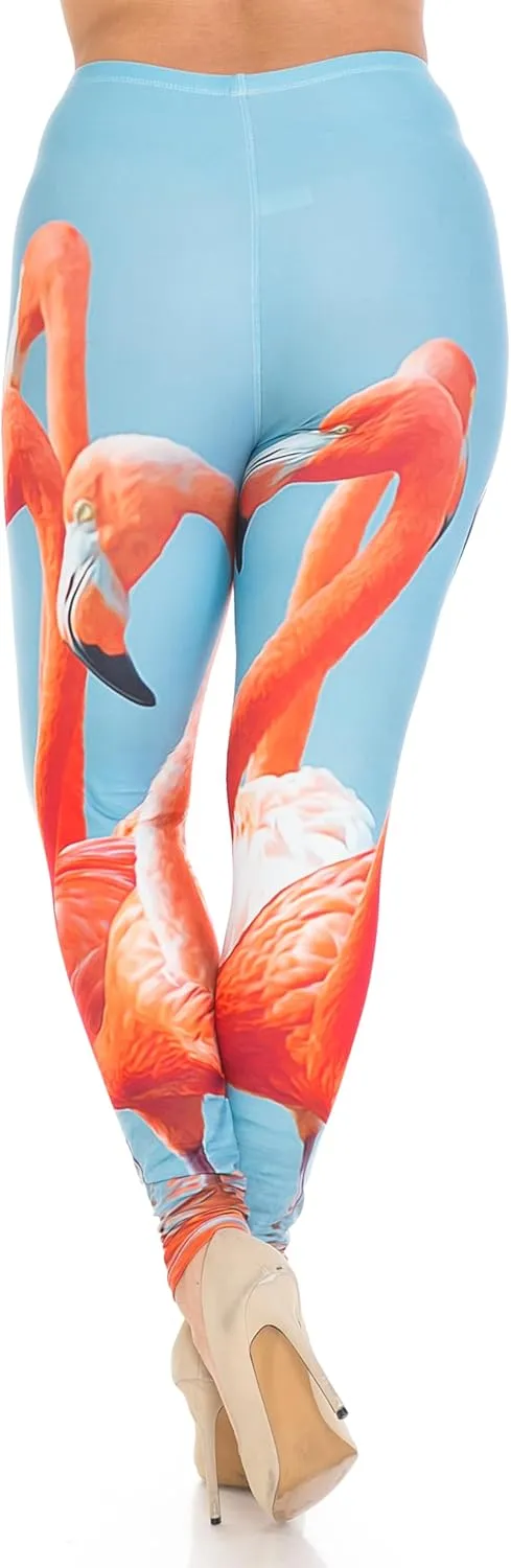 Creamy Soft Premium Women's Leggings Plus Size, High Rise, Stretchy & Breathable, Comfortable Fit - by USA Fashion™