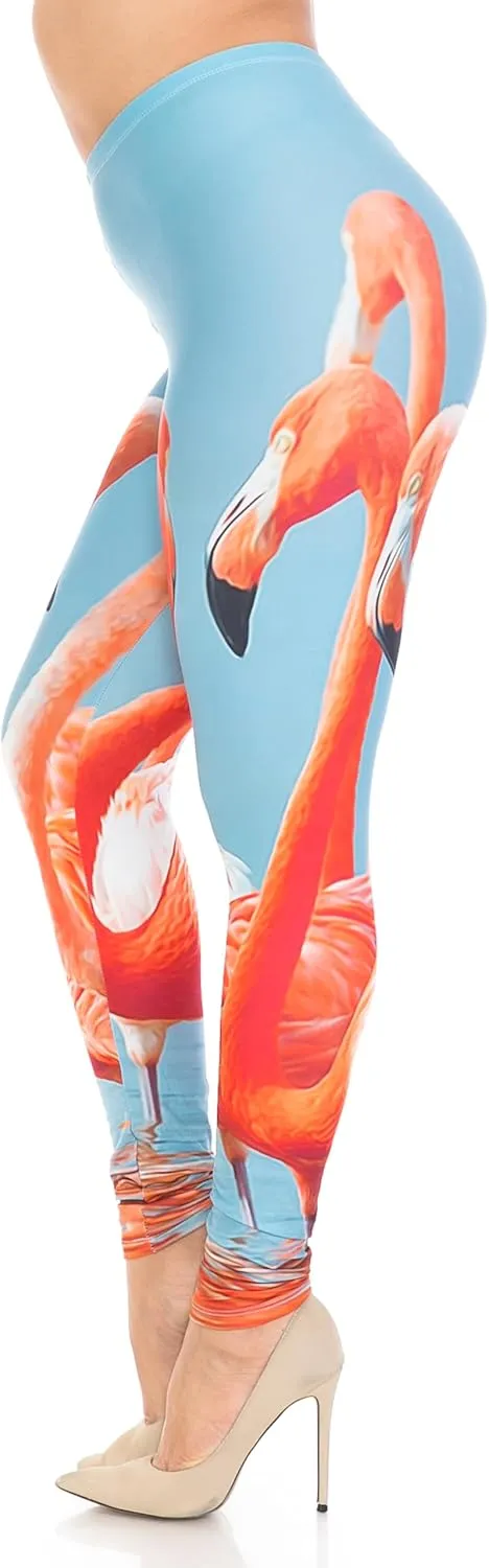 Creamy Soft Premium Women's Leggings Plus Size, High Rise, Stretchy & Breathable, Comfortable Fit - by USA Fashion™