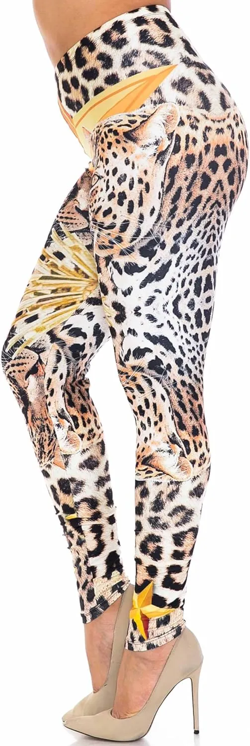 Creamy Soft Premium Women's Leggings Plus Size, High Rise, Stretchy & Breathable, Comfortable Fit - by USA Fashion™