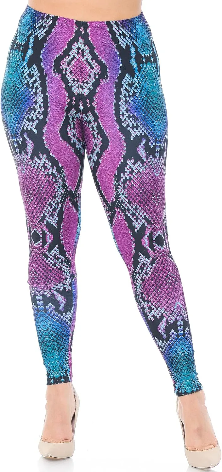 Creamy Soft Premium Women's Leggings Plus Size, High Rise, Stretchy & Breathable, Comfortable Fit - by USA Fashion™