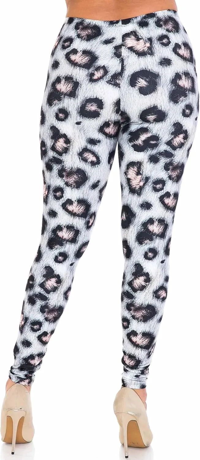 Creamy Soft Premium Women's Leggings Plus Size, High Rise, Stretchy & Breathable, Comfortable Fit - by USA Fashion™