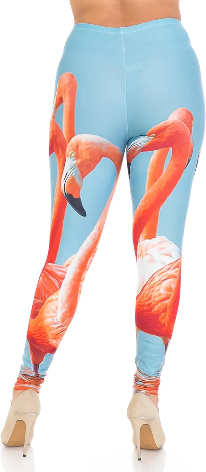 Creamy Soft Premium Women's Leggings Plus Size, High Rise, Stretchy & Breathable, Comfortable Fit - by USA Fashion™