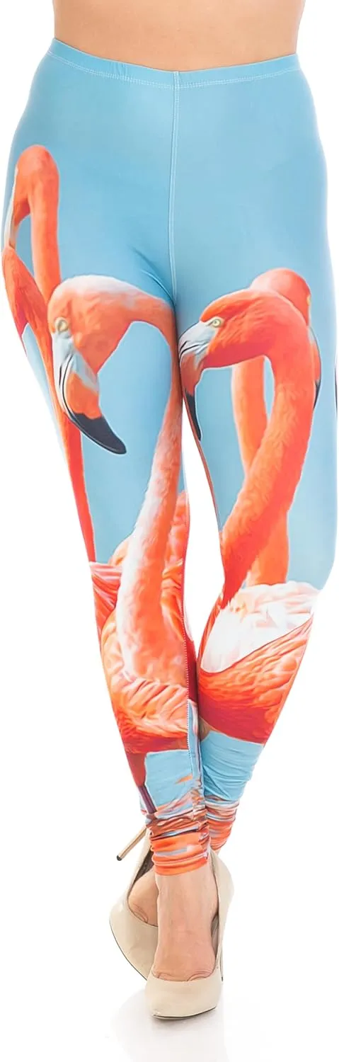 Creamy Soft Premium Women's Leggings Plus Size, High Rise, Stretchy & Breathable, Comfortable Fit - by USA Fashion™