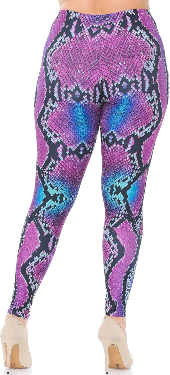 Creamy Soft Premium Women's Leggings Plus Size, High Rise, Stretchy & Breathable, Comfortable Fit - by USA Fashion™
