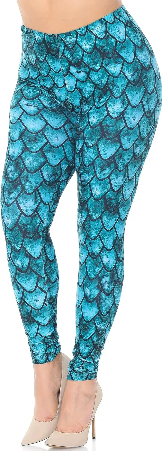 Creamy Soft Premium Women's Leggings Plus Size, High Rise, Stretchy & Breathable, Comfortable Fit - by USA Fashion™