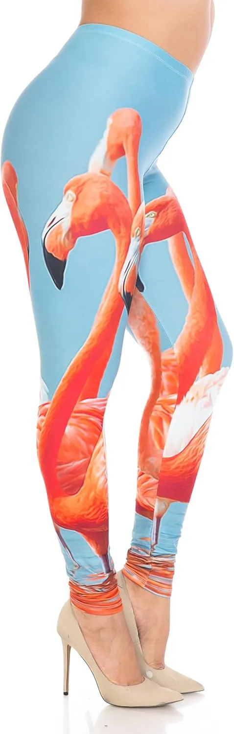 Creamy Soft Premium Women's Leggings Plus Size, High Rise, Stretchy & Breathable, Comfortable Fit - by USA Fashion™