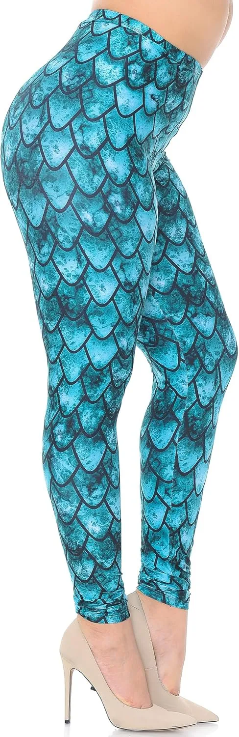 Creamy Soft Premium Women's Leggings Plus Size, High Rise, Stretchy & Breathable, Comfortable Fit - by USA Fashion™