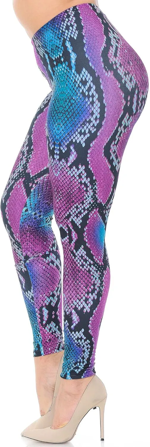 Creamy Soft Premium Women's Leggings Plus Size, High Rise, Stretchy & Breathable, Comfortable Fit - by USA Fashion™