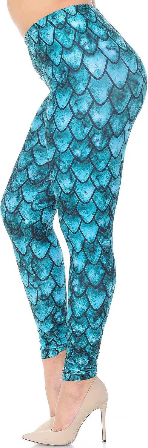 Creamy Soft Premium Women's Leggings Plus Size, High Rise, Stretchy & Breathable, Comfortable Fit - by USA Fashion™