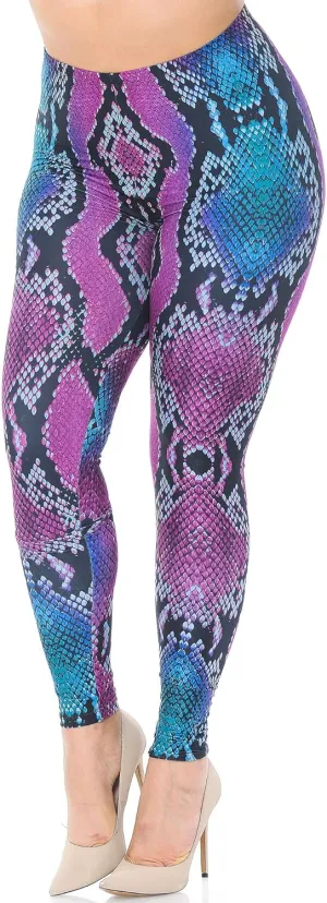 Creamy Soft Premium Women's Leggings Plus Size, High Rise, Stretchy & Breathable, Comfortable Fit - by USA Fashion™