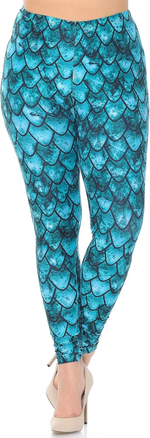 Creamy Soft Premium Women's Leggings Plus Size, High Rise, Stretchy & Breathable, Comfortable Fit - by USA Fashion™