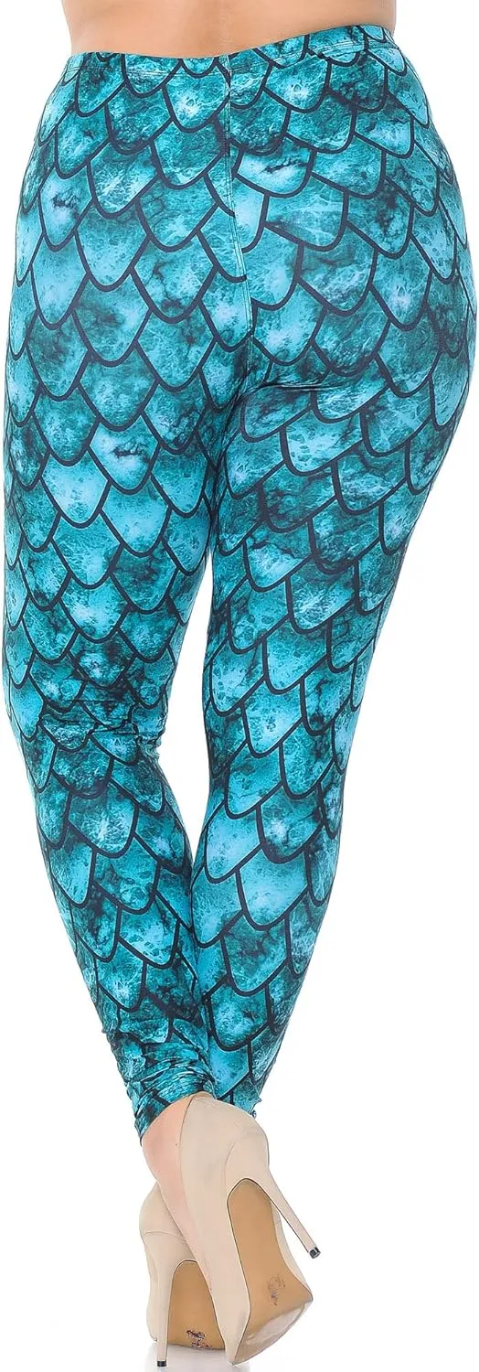 Creamy Soft Premium Women's Leggings Plus Size, High Rise, Stretchy & Breathable, Comfortable Fit - by USA Fashion™