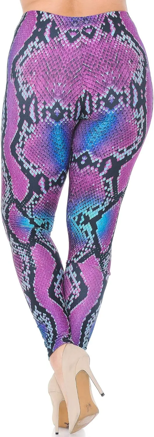 Creamy Soft Premium Women's Leggings Plus Size, High Rise, Stretchy & Breathable, Comfortable Fit - by USA Fashion™