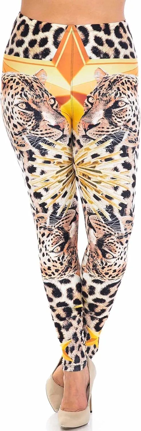 Creamy Soft Premium Women's Leggings Plus Size, High Rise, Stretchy & Breathable, Comfortable Fit - by USA Fashion™