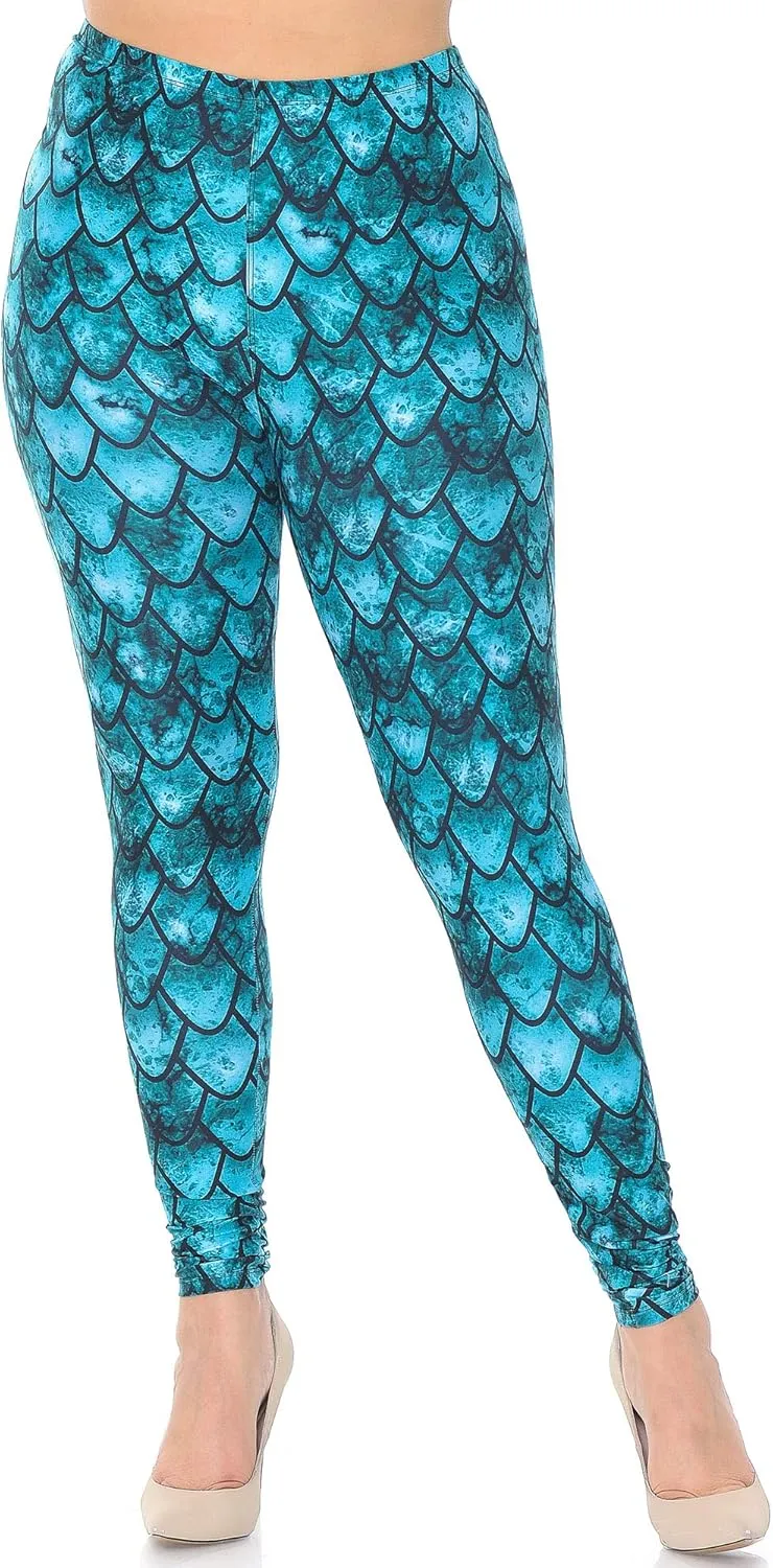 Creamy Soft Premium Women's Leggings Plus Size, High Rise, Stretchy & Breathable, Comfortable Fit - by USA Fashion™