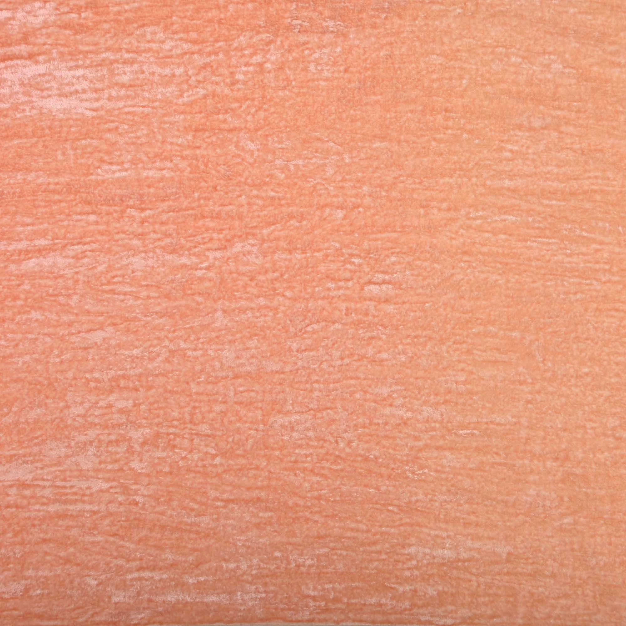 Creamy Peach Plain Velvet Fabric