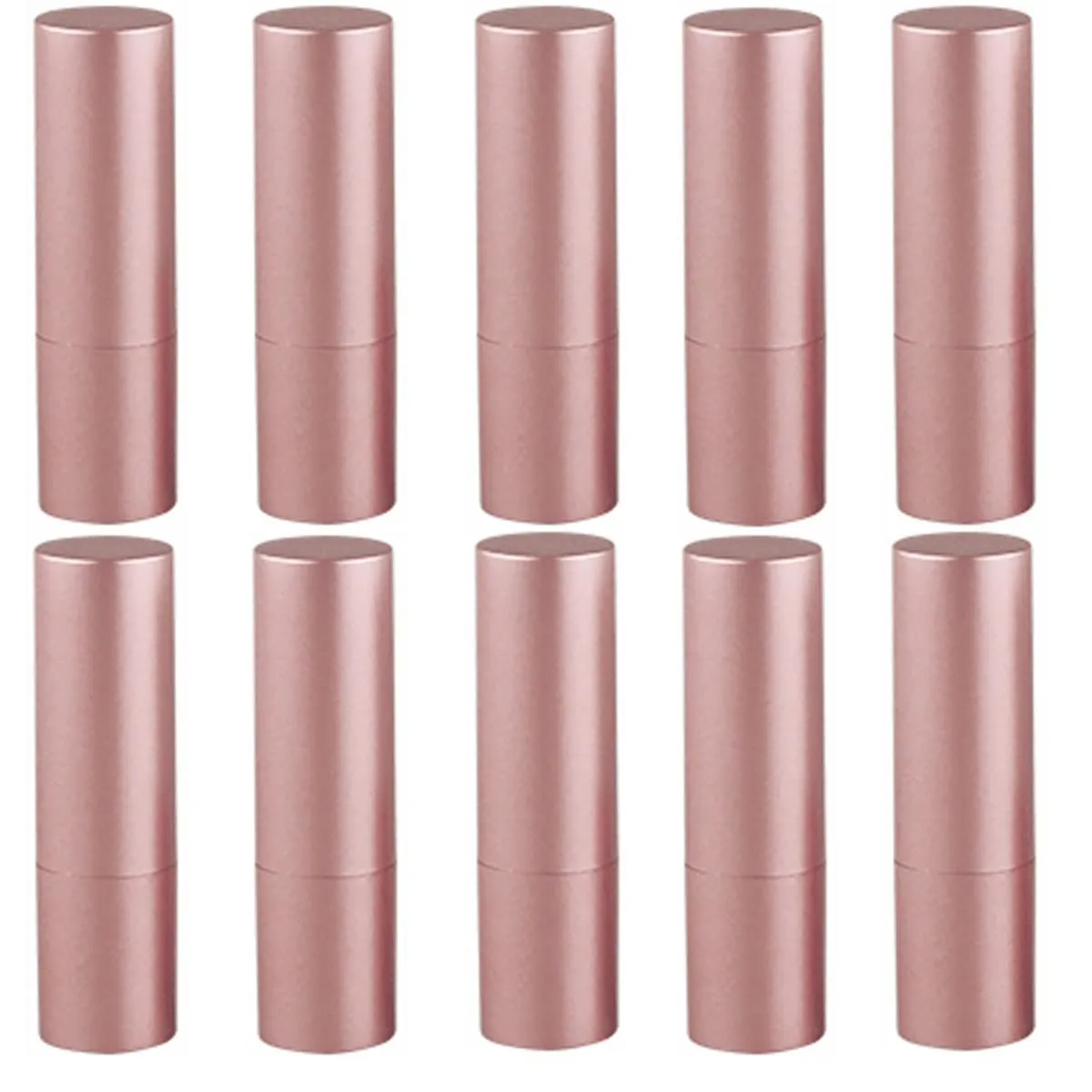 CTKcom 10Pcs Lipstick Tube Matte Rose Lipstick Empty Tube Homemade Lip Balm Tube DIY Lipstick Tube Empty Tube 12.1mm