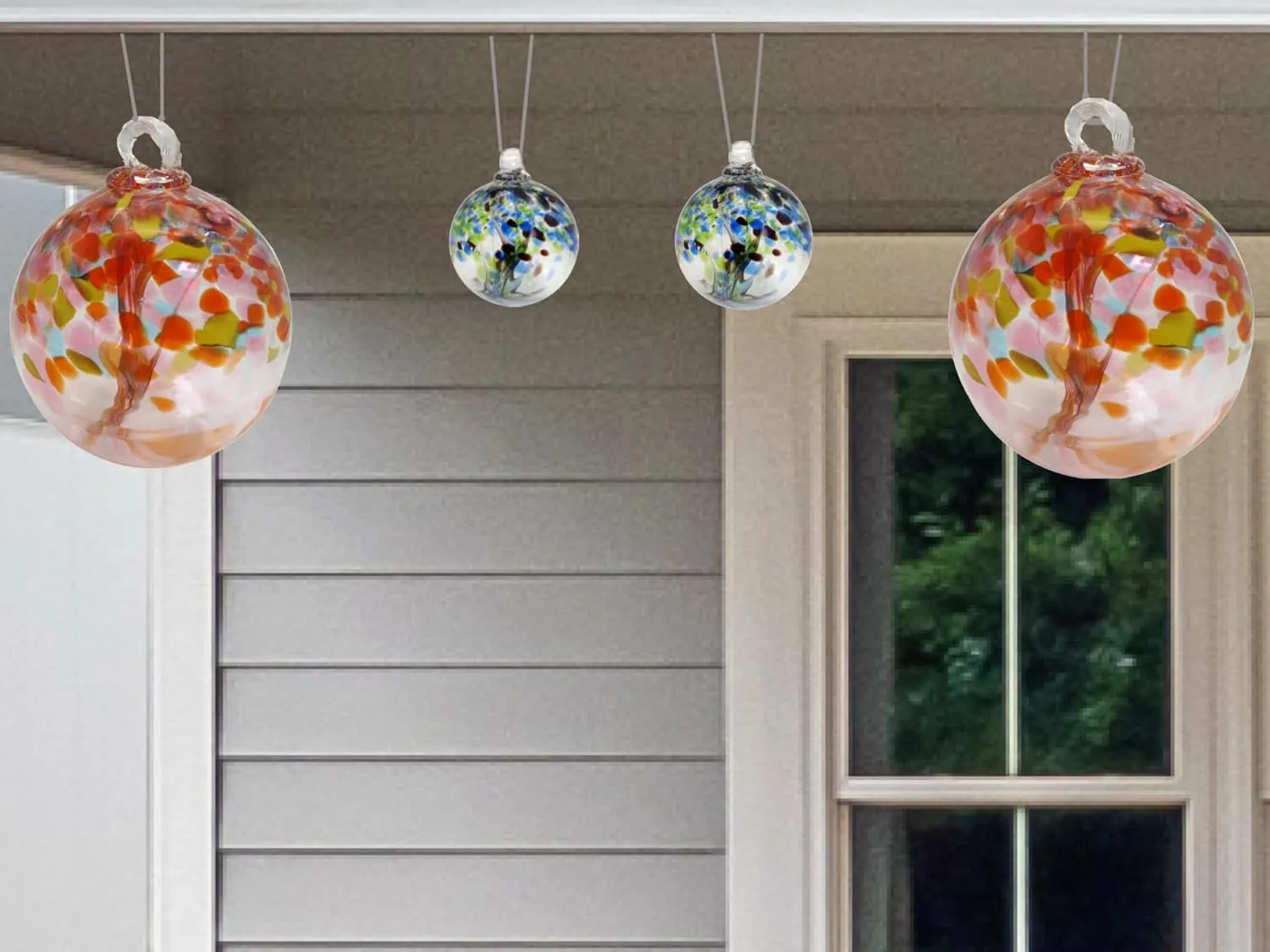 Dale Tiffany Hand Blown Glass, 6" Diameter Blush, Tree of Life Collection, Witch Globe Hanging Garden Indoor/Outdoor Decorative Ornament Gazing Ball