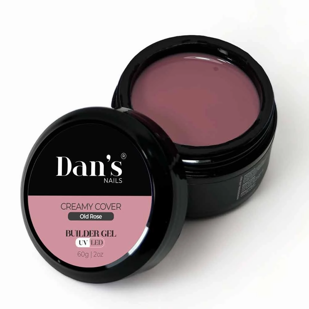 Dan's Nails Creamy Cover Gel Builder for Nails Kit Colors Nude Builder Nail Gel Set Self Leveling Strengthener Hard Builder Gel Nail Polish Extension for Nail Art (Old Rose)