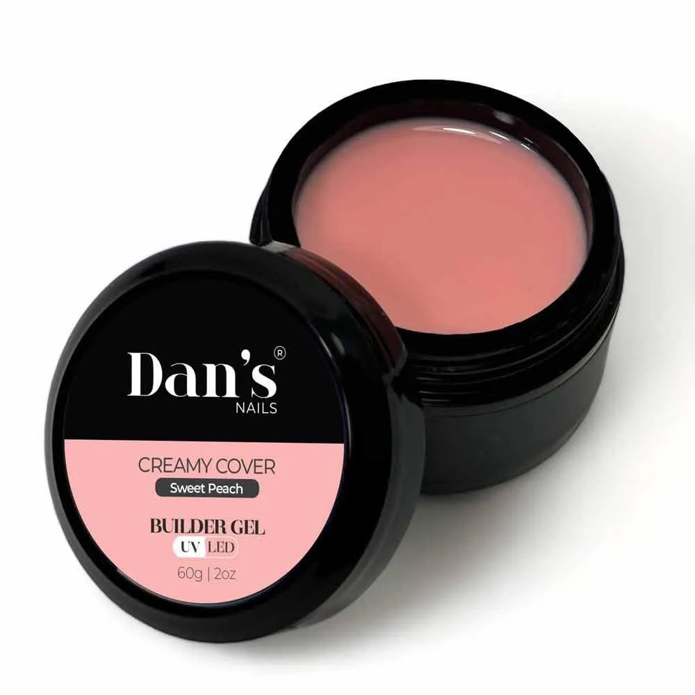 Dan's Nails Creamy Cover Gel Builder for Nails Kit Colors Nude Builder Nail Gel Set Self Leveling Strengthener Hard Builder Gel Nail Polish Extension for Nail Art (Sweet Peach)