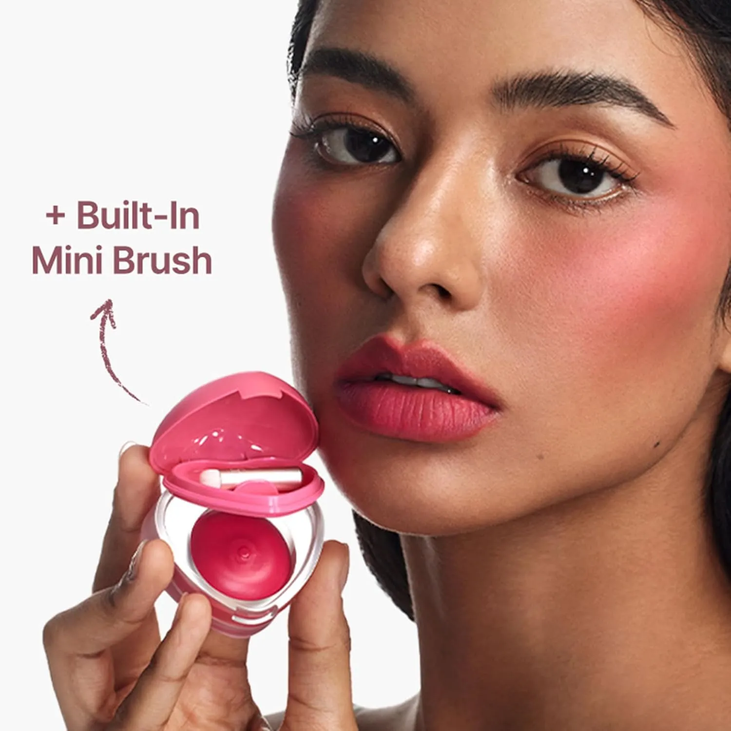 dasique Souffle Color Pot #09 Hazy Rosy – Makeup Blush, Buildable Silky-Smooth Texture, Build-In Mini Brush, Multi-Use For Cheek and Lip