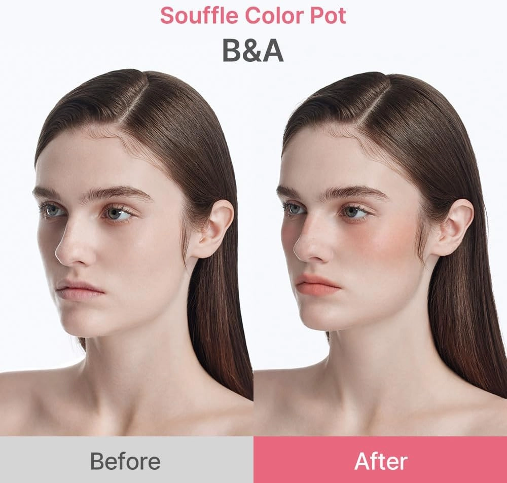 dasique Souffle Color Pot #05 Pumpkin Puree – Makeup Blush, Buildable Silky-Smooth Texture, Build-In Mini Brush, Multi-Use For Cheek and Lip