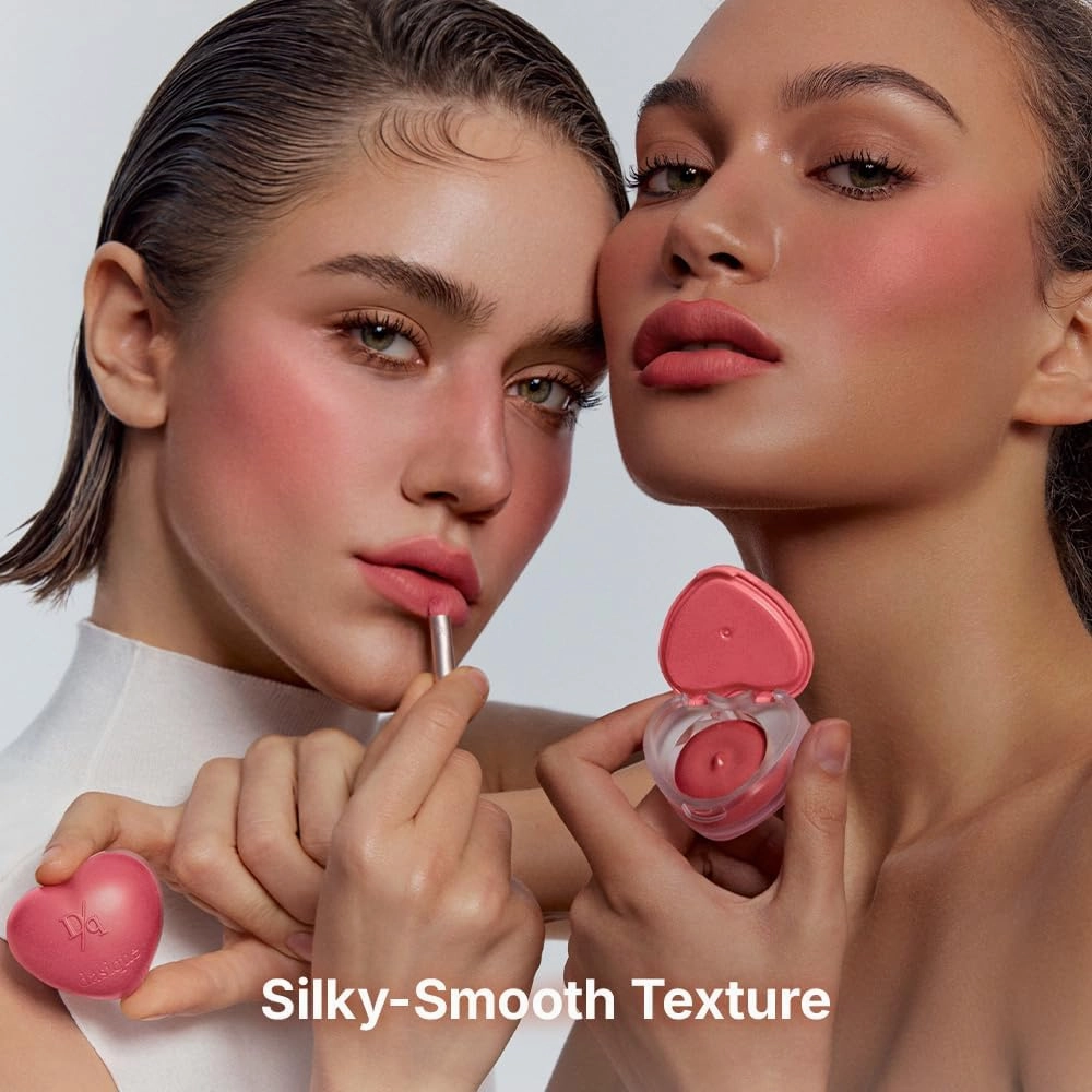 Dasique Souffle Color Pot Special Set #09 Haze Rosy- 0.22 Ounce Makeup Blush, Buildable, Built-In Mini Brush, Multi-Use For Cheek and Lip
