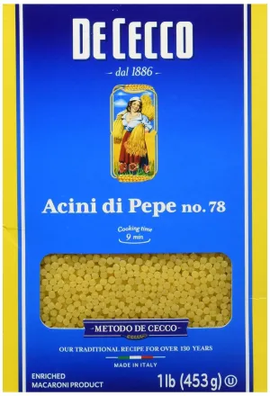 De Cecco Acini Di Pepe, 16oz Pack of 3