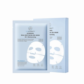 Deep Hydrating Hydrogel Overnight Face Mask, Smoothing, Moisturizing, Brightening 38g x 5ea (5)