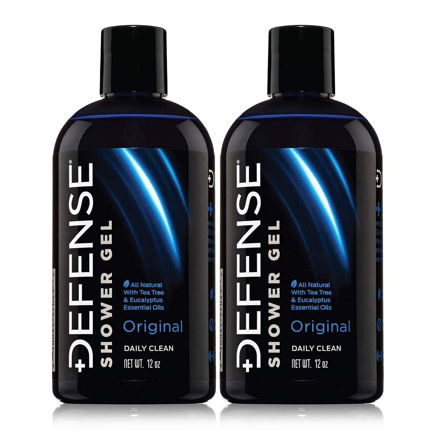 Defense Soap Organic Tea Tree Body Wash | All Natural Shower Gel with Tea Tree Oil, Eucalyptus Oil, and Aloe Vera. Wrestling Inspired, For All Mens & Womens Skin Types. 12 oz (Pack of 2)
