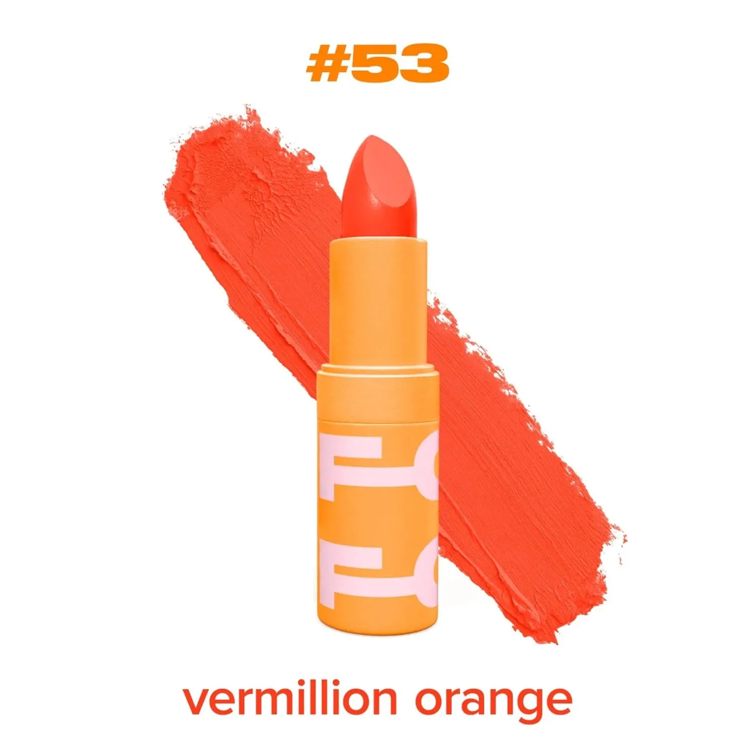 Deluxe Lipstick | #53 Vermillion Orange | Long-Lasting, Extra-Matte Finish, Silky Smooth (0.13 fl oz)