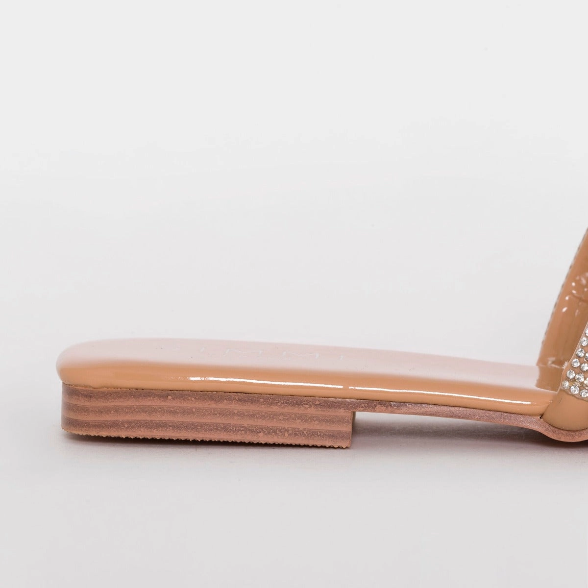 Dewy Nude Diamante Sandals