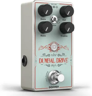Donner Dumbal Drive Overdrive Pedal for Electric Guitar - Dumble Style With 2 Band EQ Boost Effect, Pure Analog True Bypass