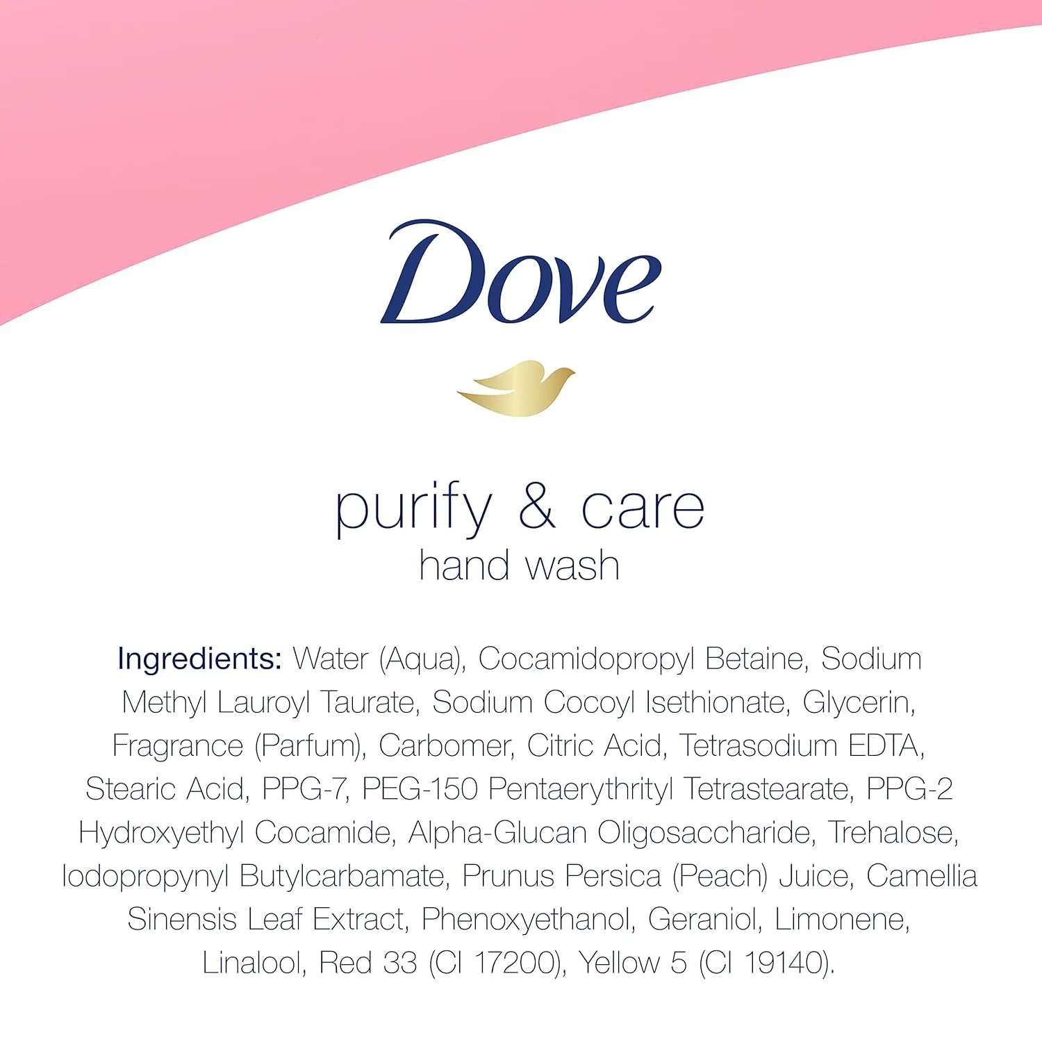 Dove Hand Wash Hygiene and Care For Hands White Peach and Tea Washes Away Bacteria and Locks In Moisture 18.5 oz 4 Count
