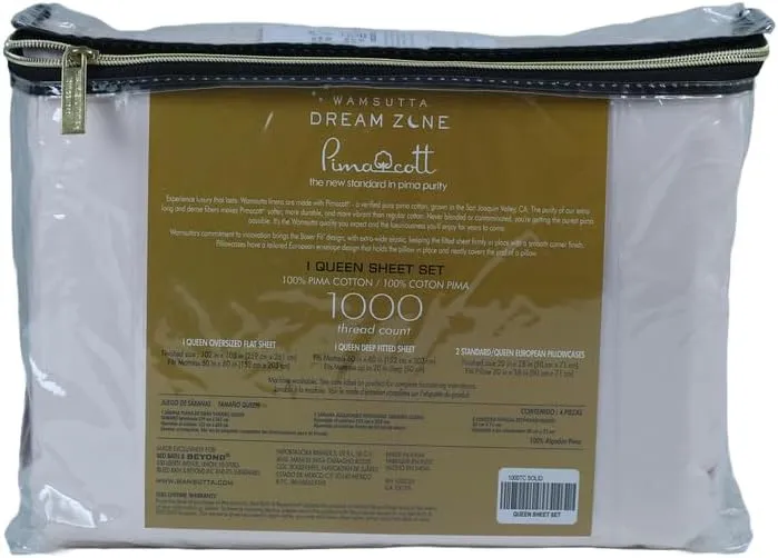 Dream Zone 1000 Thread Count PimaCott Queen Sheet Set in Blush (Blush,Queen)