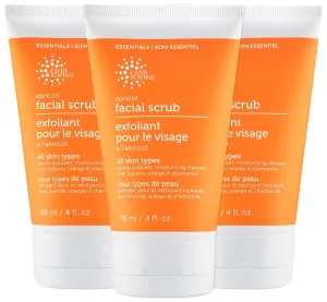 EARTH SCIENCE - Apricot Gentle Exfoliating Facial Scrub for All Skin Types (3 pk, 4 oz.)