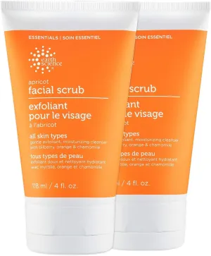 EARTH SCIENCE - Apricot Gentle Exfoliating Facial Scrub for All Skin Types (4 oz.)
