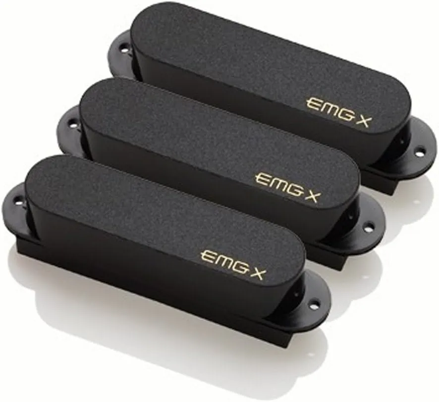 EMG SAX Strat Single Coil Pickup Set - black