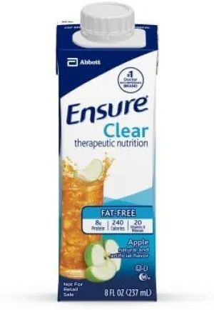 Ensure Clear, Apple, 8 Ounce Cartons - Case of 32