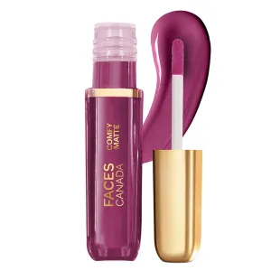 FACE'S.CANADA Comfy Matte Liquid Lipstick - End Of Story 03 (Plum), 3 ml | Comfortable 10HR Longstay | Intense Matte Color | Almond Oil & Vitamin E Infused | Super Smooth | No Dryness | No Alcohol