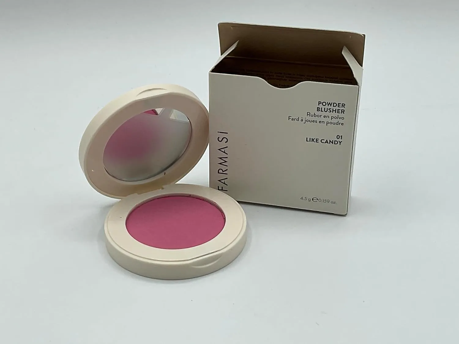 Farmasi Powder blush (01 Like Candy) - Velvet Texture Long-Lasting Versatile Shades Buildable Color Makeup Essential Cheek Enhancement Radiant Complexion Beauty Product