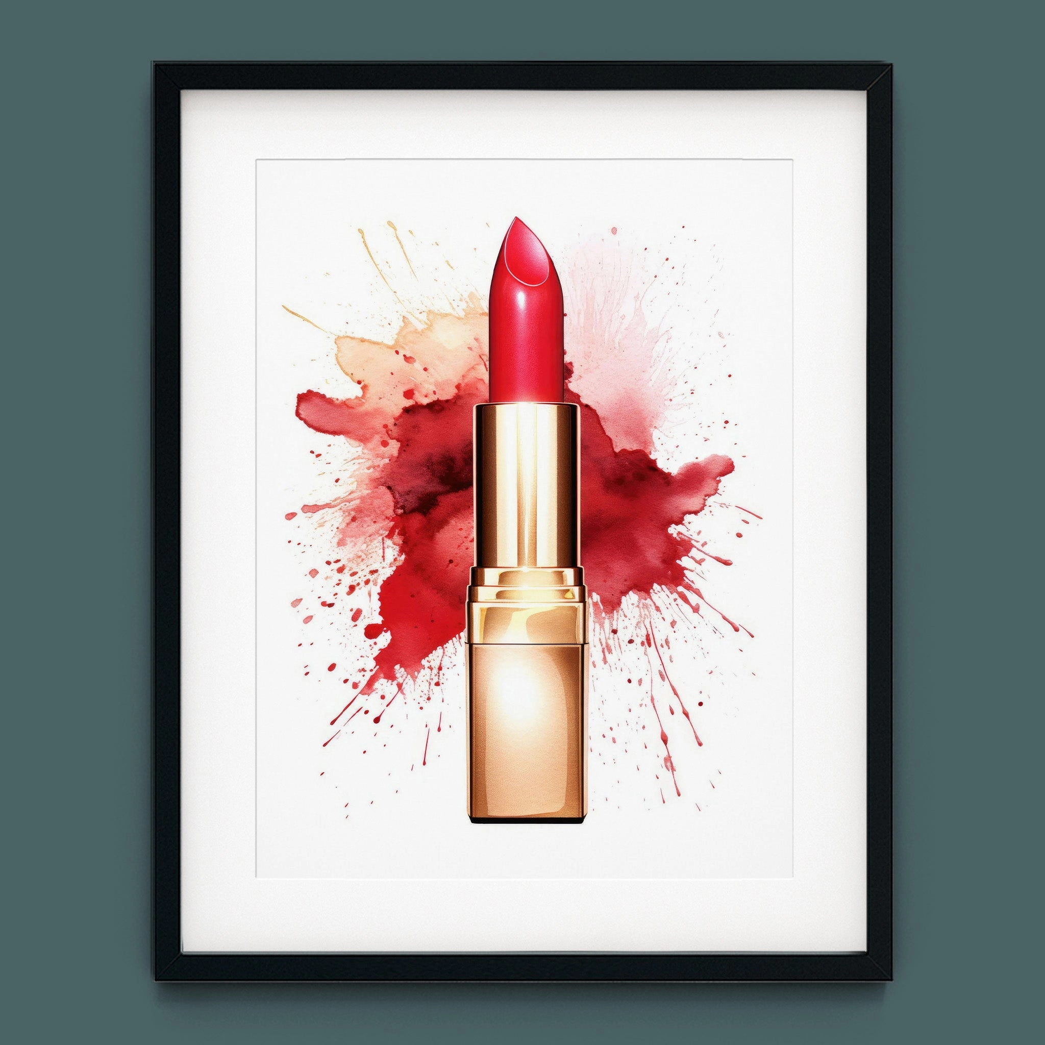 Fasion Watercolor Red Lipstick