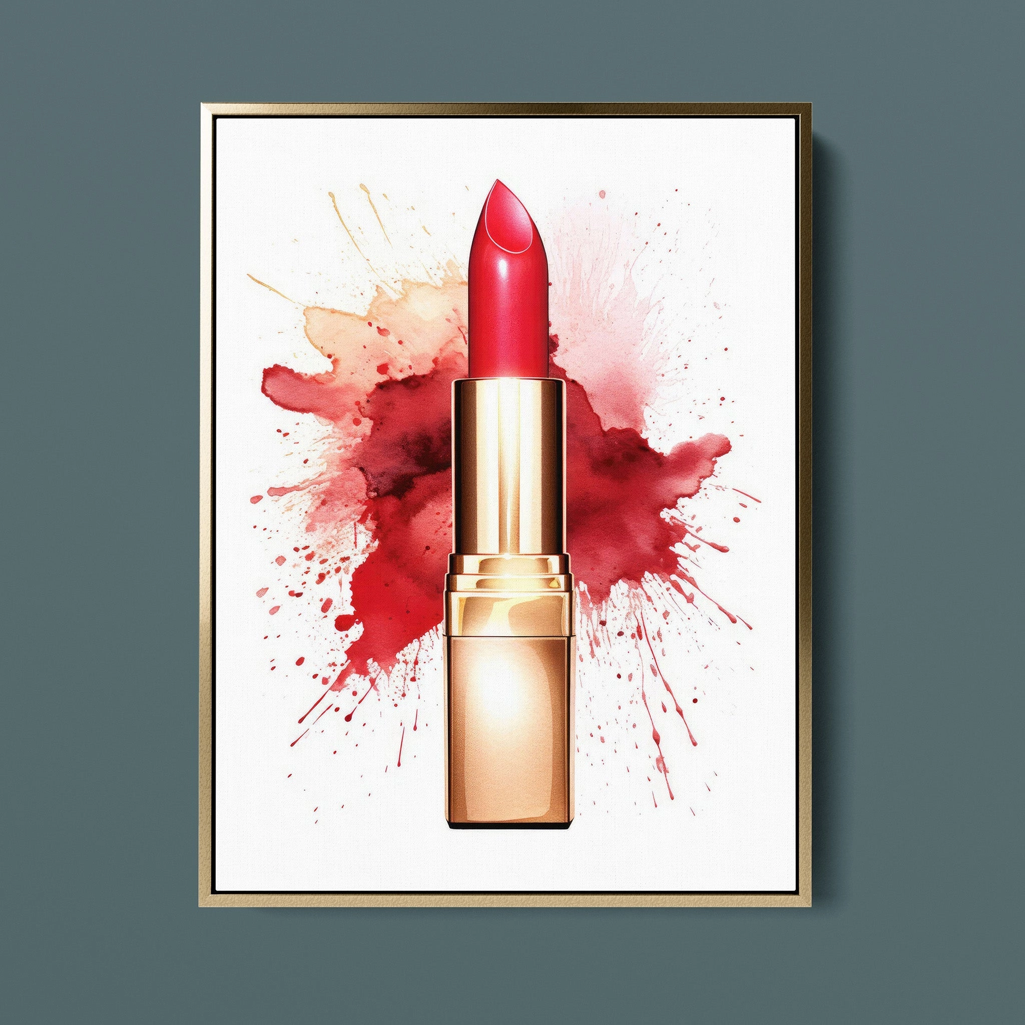 Fasion Watercolor Red Lipstick