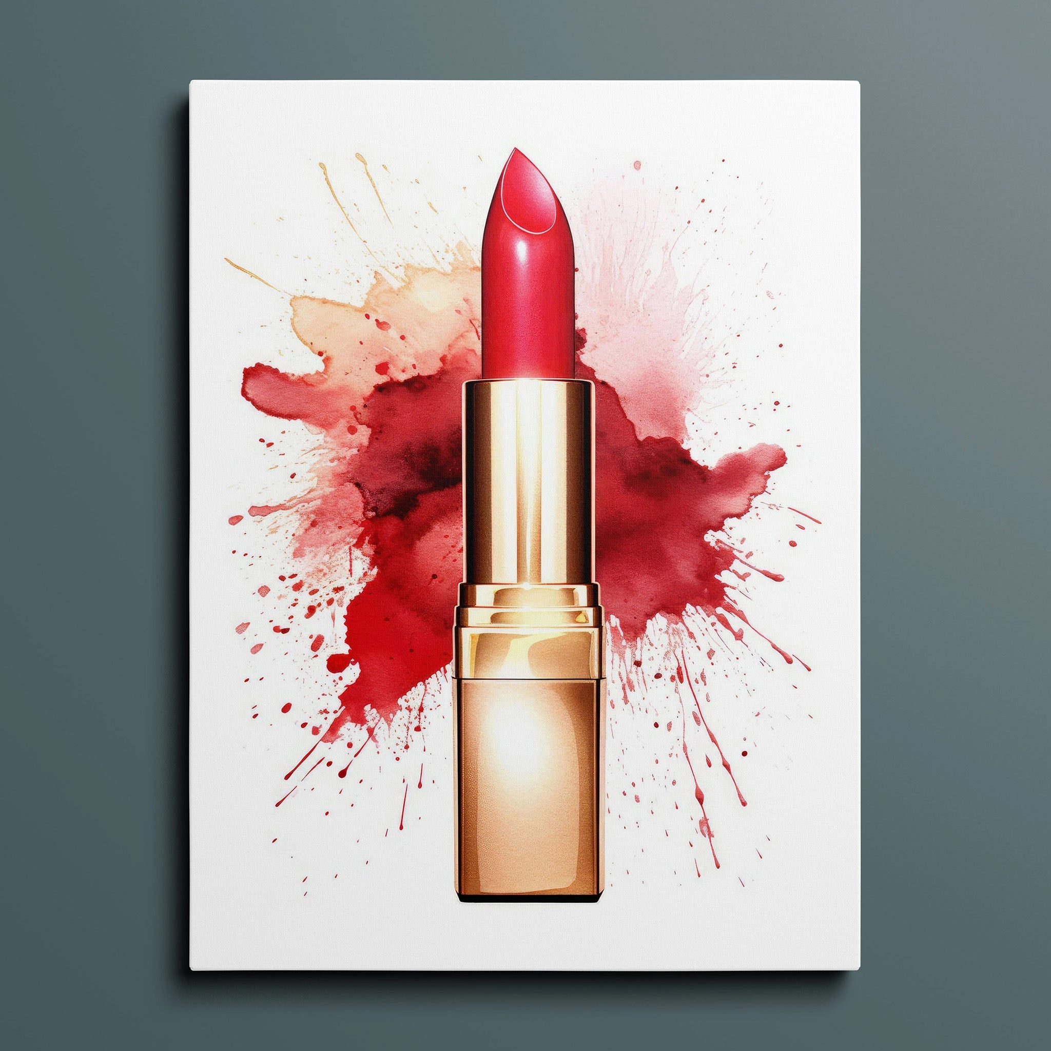 Fasion Watercolor Red Lipstick