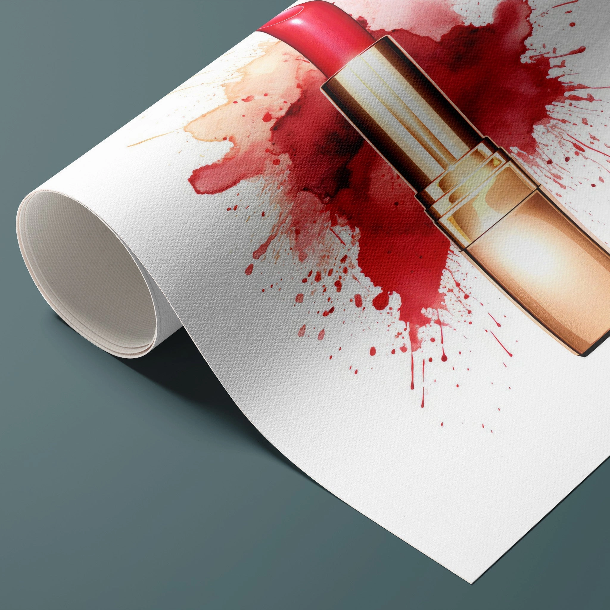 Fasion Watercolor Red Lipstick