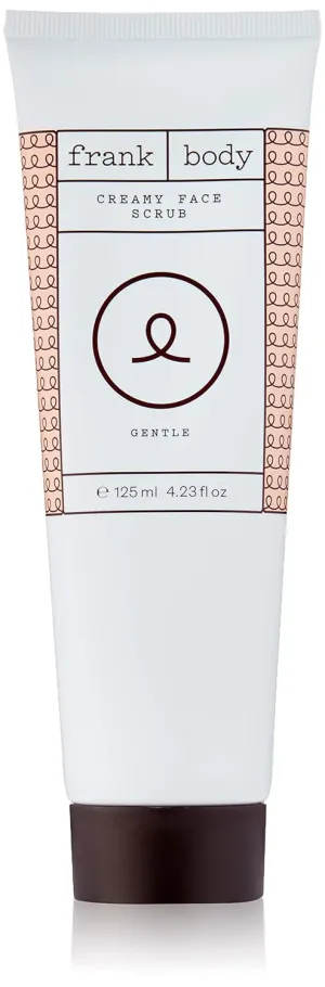 Frank Body Original Face Scrub, 4.2oz| Creamy Face Scrub & Exfoliator To Give You Soft Even Skin On Your Face | Removes Impurity Build Up To Reduce Acne | Natural & Nourishing Skin Care | 125ml